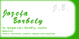 jozefa borbely business card